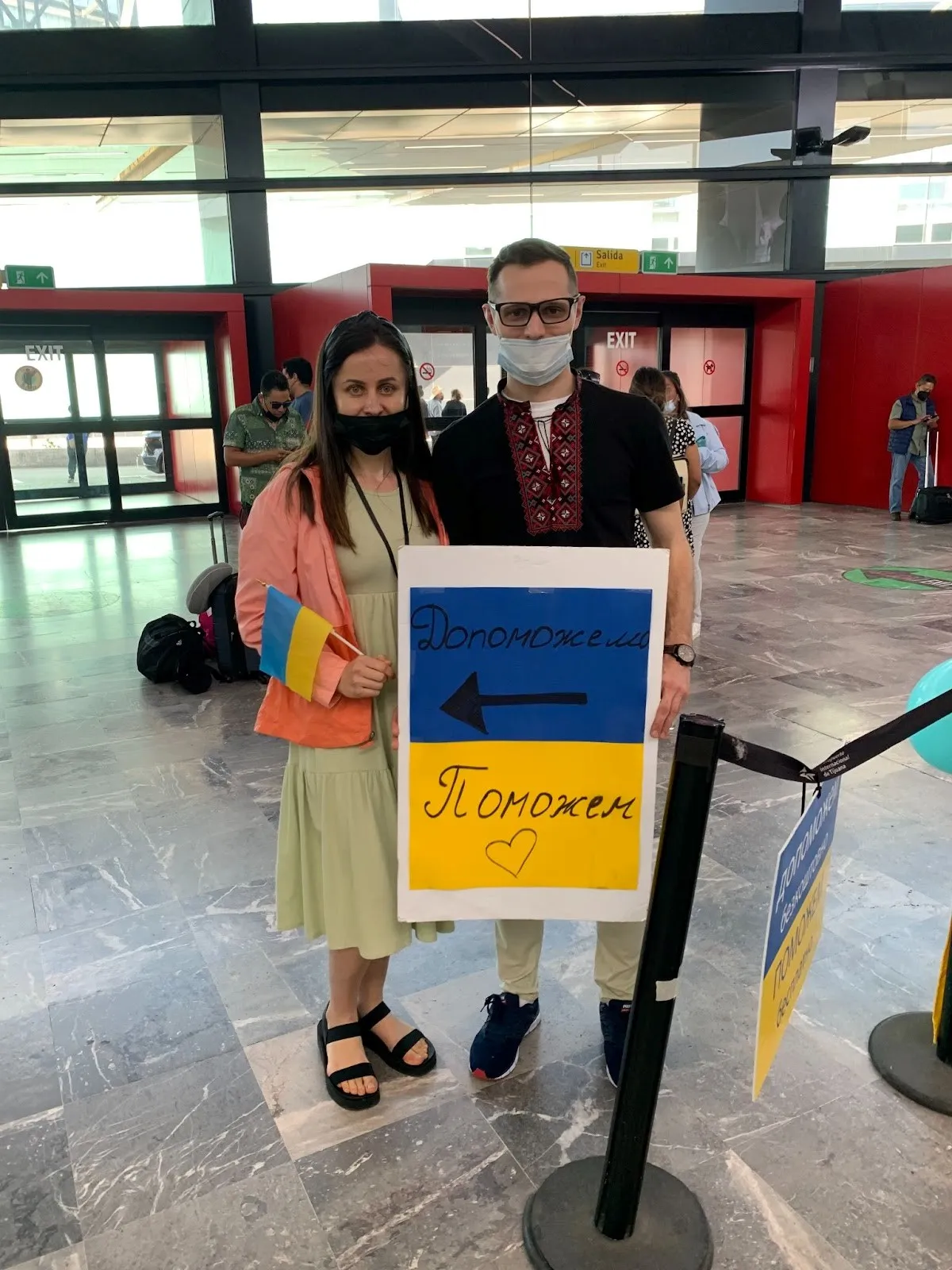 Alyona registering refugees arriving at the Tijuana airport, giving them numbers for the border line and translating. She also devoted much of her time to helping orphans under 18.